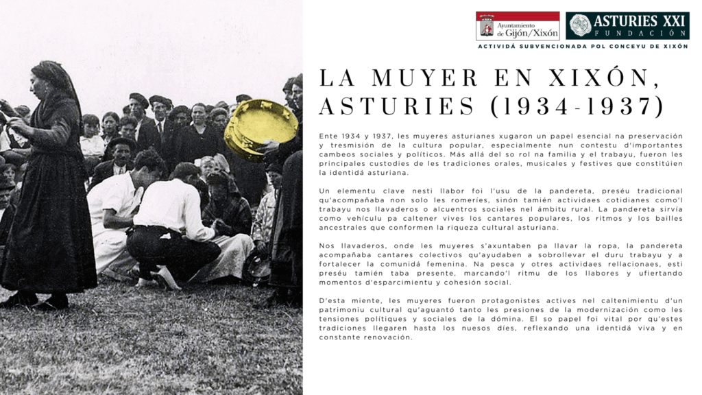 La muyer en Xixón, Asturies (1934-1937)
