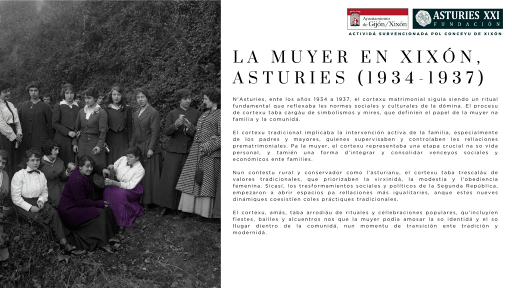 La muyer en Xixón, Asturies (1934-1937)