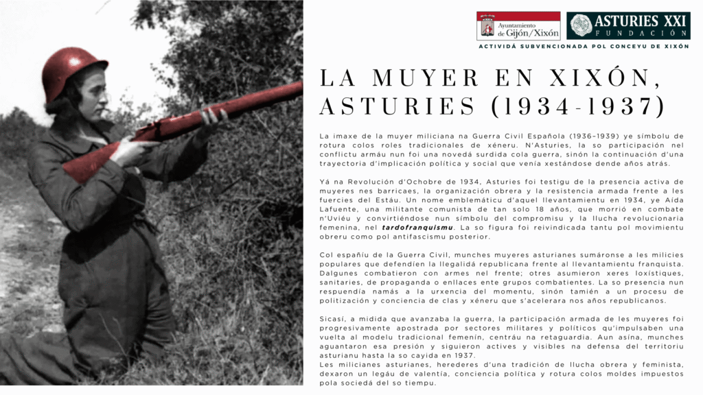La muyer en Xixón, Asturies (1934-1937)