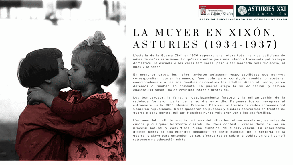 La muyer en Xixón, Asturies (1934-1937)