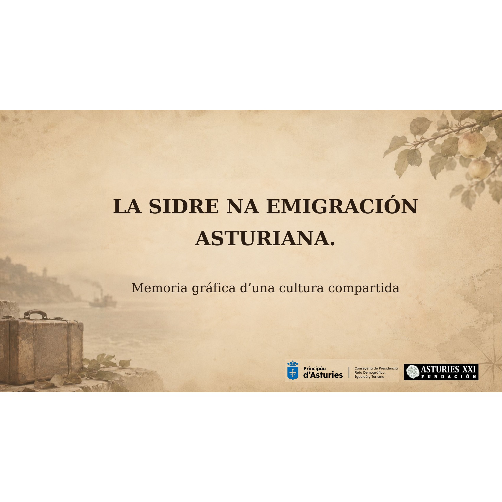 Portada de La sidre na emigración asturiana. Memoria gráfica d’una cultura compartida.